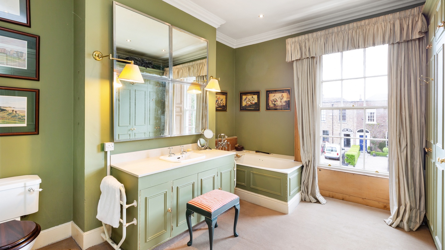 The bathroom cum dressing room.