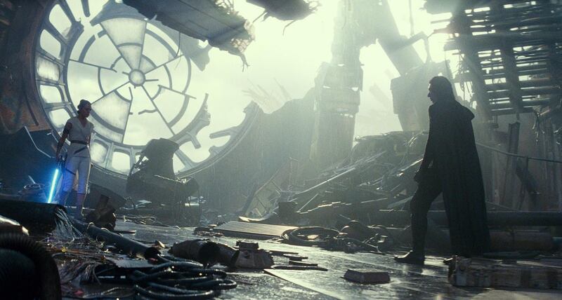 Daisy Ridley and Adam Driver