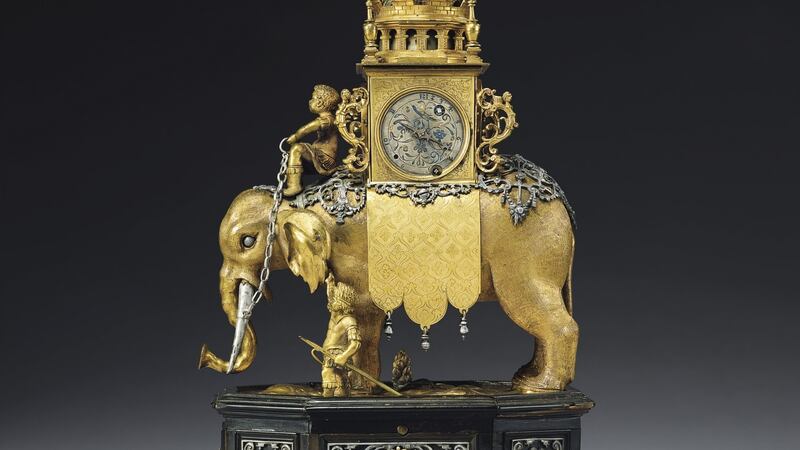 Enamelled silver and gilt bronze elephant clock, circa 1600-1610, (estimated €600,000-€850,000)