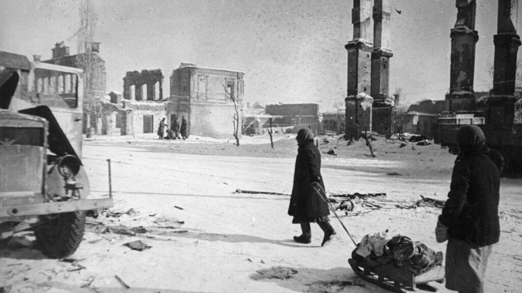 A handful of people remained on Stalingrad’s streets during its siege by the Nazis. Photograph: E Kopyt/Hulton Archive/Getty Images