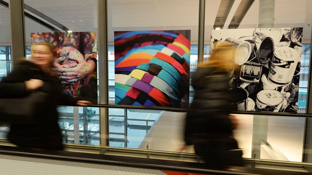 The Design & Crafts Council of Ireland and daa unveiled a photographic exhibition Design Island in 2015. Photograph: Cyril Byrne