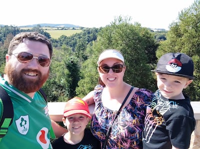 David, Oliver, Claire and Sam. Claire says sometimes outsiders fail to understand the struggles of being the parent of a child with ADHD.