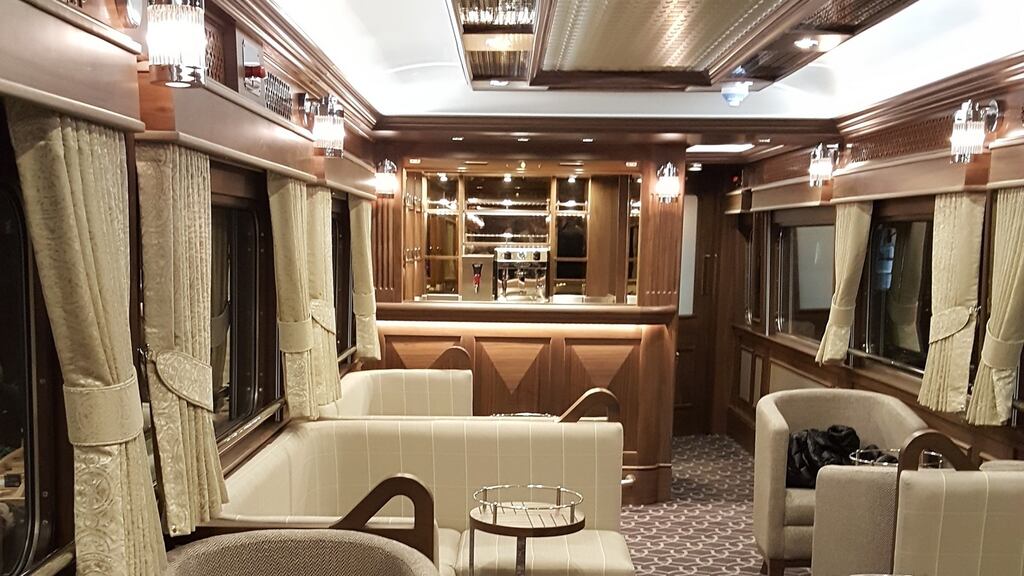 The observation car is the first carriage to be almost complete. It will also double as the cocktail lounge