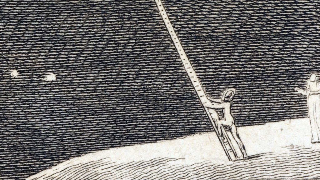 Detail from the illustration to I want! I want!, by William Blake, 1793. Photograph: The Fitzwilliam Museum