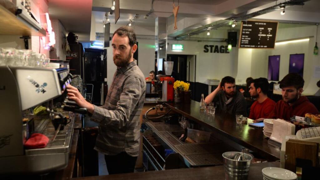 Tom Stafford of Vice Coffee Inc, 54. Middle Abbey Street, Dublin. Photograph: Dara Mac Dónaill / The Irish Times