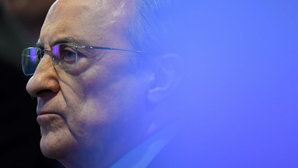 Florentino Perez, the only candidate for the club’s presidency, was reelected for a sixth term. Photograph: Getty Images
