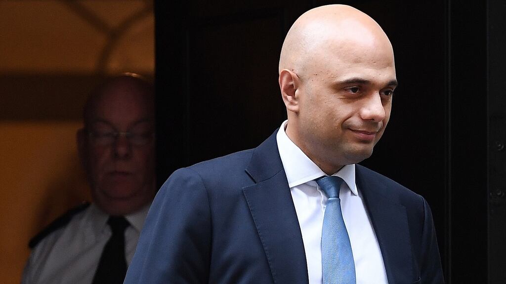 British home secretary Sajid Javid is Boris Johnson’s favoured choice as chancellor. Photograph: EPA/Andy Rain