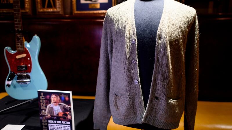 Kurt Cobain’s cardigan was expected to make between $200,000 and $300,000. Photograph: Johannes Eisele/ AFP/Getty Images)