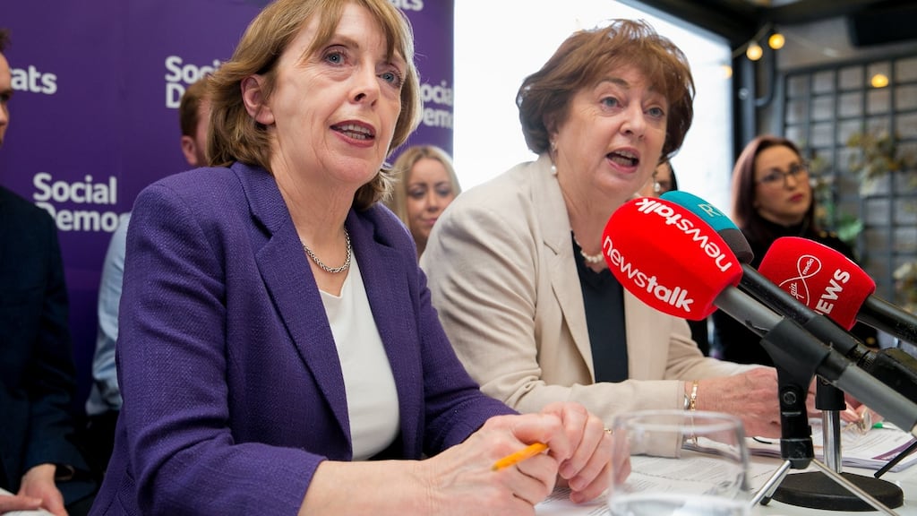 Joint leaders of the Social Democrats Róisín Shortall and Catherine Murphy. Photograph: Gareth Chaney/Collins