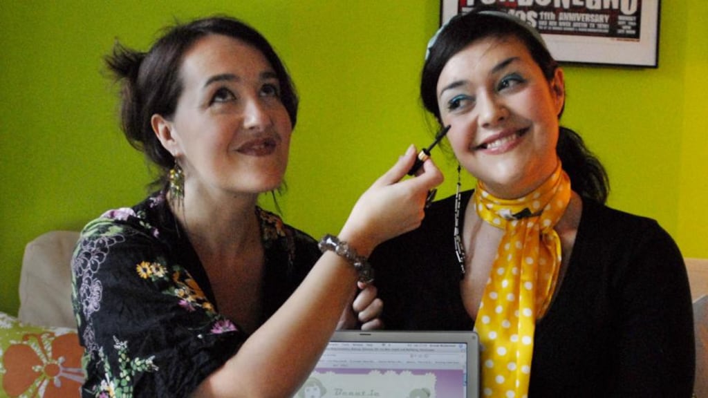 Sisters Kirstie and Aisling McDermott with their blog Beaut.ie. The website closed down last week but was saved by “a fantastic new partner”. Photograph: Dave Meehan
