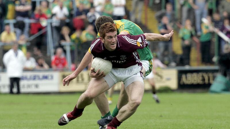 Kieran Fitzgerald in action for Galway against Shane O’Rourke of Meath during an All-Ireland football qualifier in 2007. Photograph: Donall Farmer/Inpho