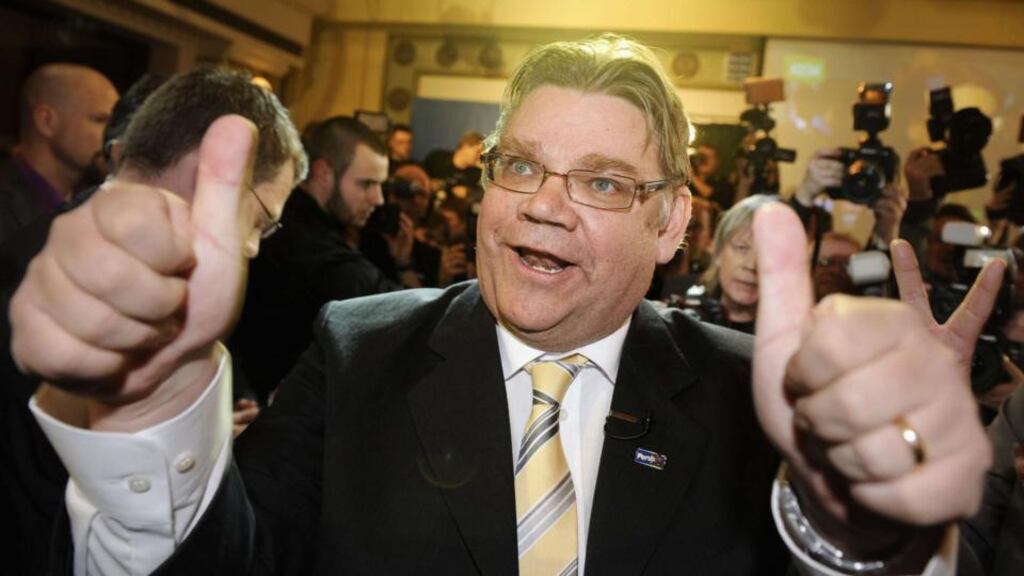 Timo Soini of the True Finns party: kept his party in opposition in 2011 rather than compromise and back Greek bailouts in power. Photograph: Martti Kainulainen/Lehtikuva