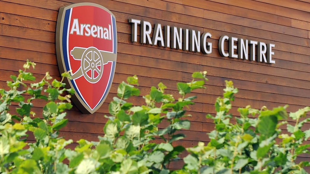 Arsenal’s London Colney training ground was reopened on Monday to first-team players. Photograph: Getty Images