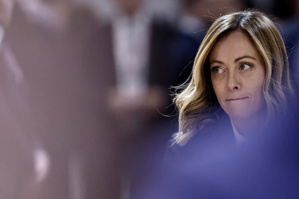 Italy's prime minister Giorgia Meloni has said it is a priority for her goverment to increase the birth rate. Photograph: Sameer Al-Doumy/AFP via Getty Images