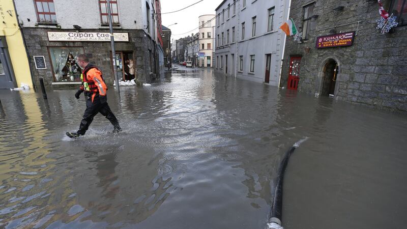 Flooding at the Spanish Parade area in January 2013, close to where the Picture Palace is built. Photograph: Joe O’Shaughnessy