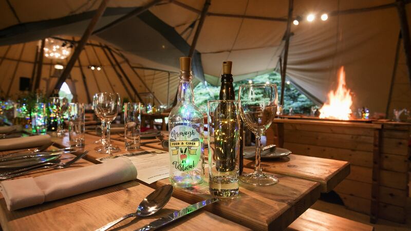 Teepee dining events at Crannagael House during the Armagh Food & Cider Festival
