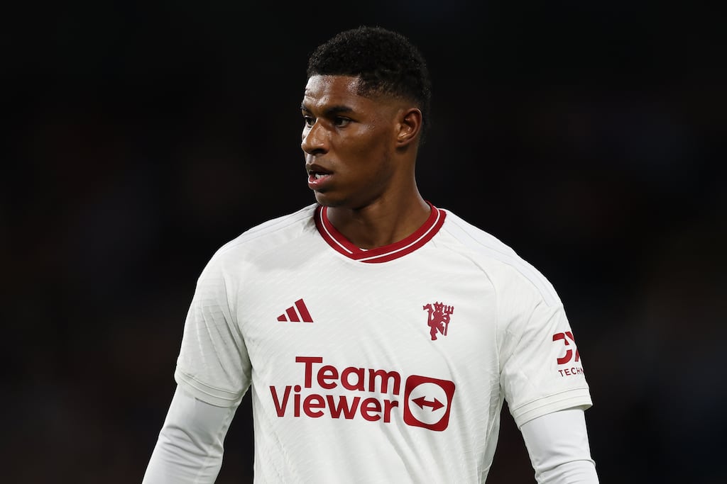 Marcus Rashford of Manchester United looks on during the Premier League match against Burnley Photograph: Matt McNulty/Getty