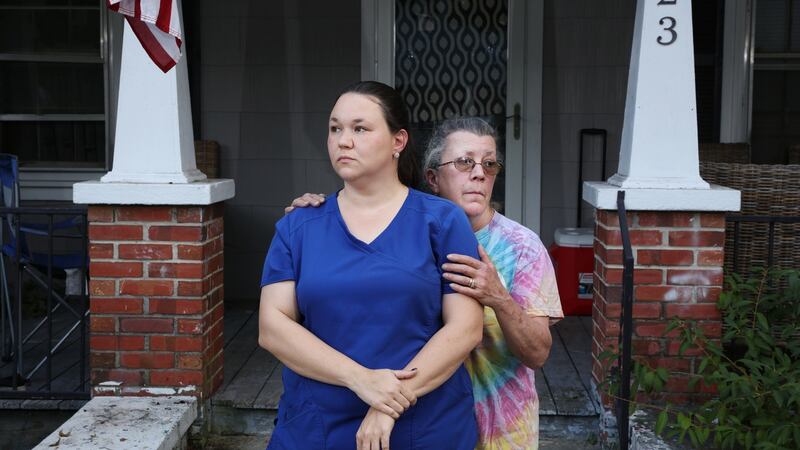 Emily Spell with her mother Susan Williams in Garland, North Carolina. Photograph: Travis Dove/ICIJ