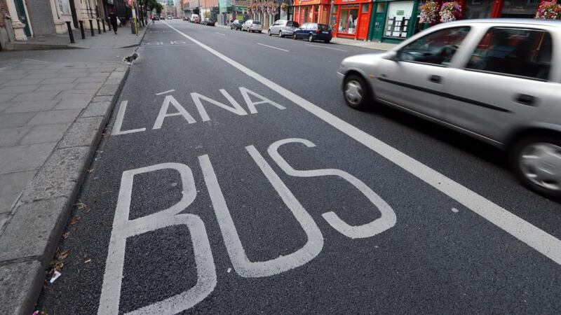 Dublin bus corridors: the city’s new high-speed bus routes will affect more than 1,000 homes. Photograph: Eric Luke