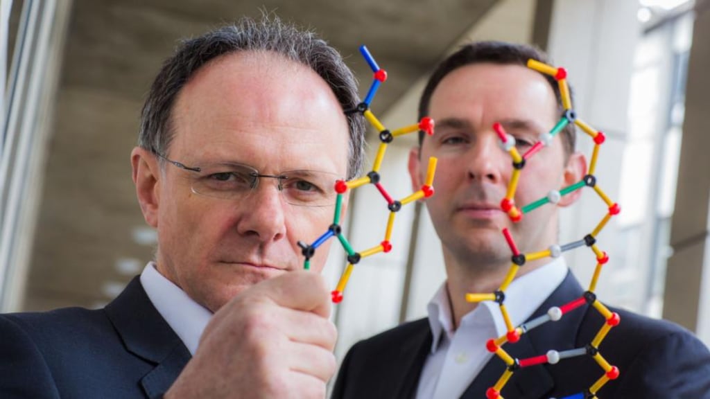 Dr Michael O’Neill (left), with Darren Cunningham: “I explained we wouldn’t have to buy labs, set up offices or anything like that. He could see it as a nice idea but asked:‘Where are the assets?"