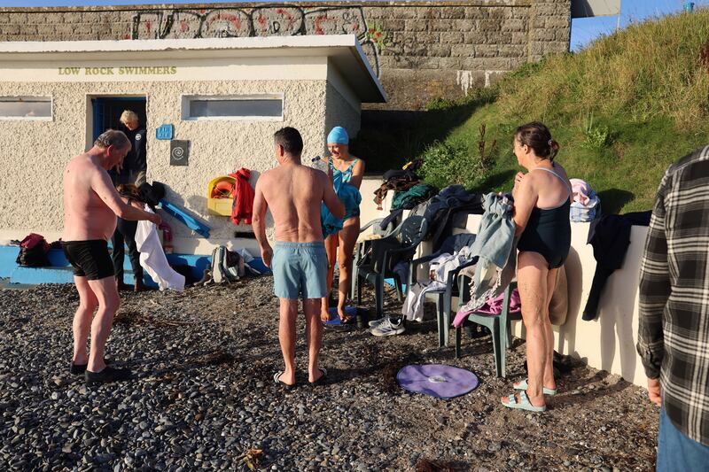 Regulars say they find camaraderie in sea swimming. Photograph: Dara Mac Dónaill