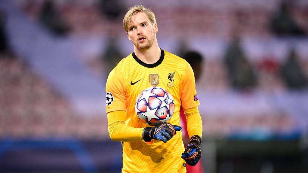 Caoimhin Kelleher is set to lose his pace as Alisson returns for Liverpool. Photograph: Bo Amstrup/EPA