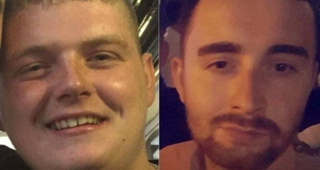 Nathan Kelly (left) from Glengad, Co Donegal and Christopher McLaughlin from Malin, Co Donegal Photographs: North West Newspix Australia