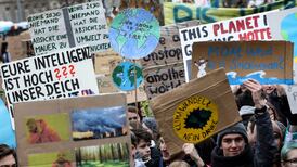 Irish schoolchildren join German climate march