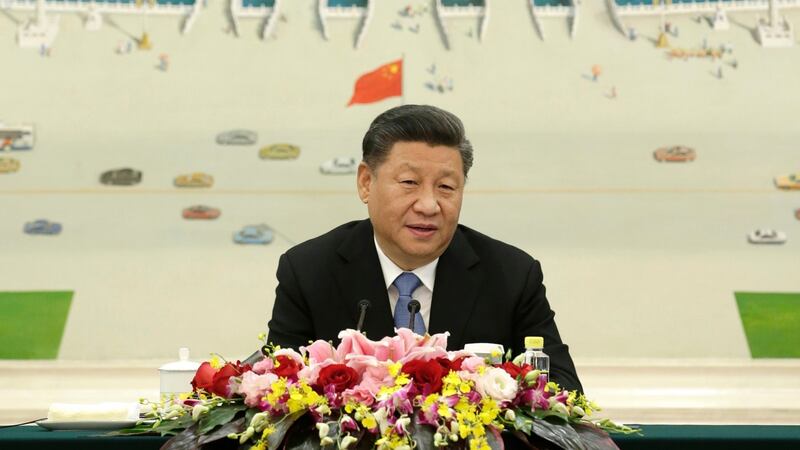 Chinese President Xi Jinping speaks during a meeting with delegates from the 2019 New Economy Forum at the Great Hall of the People in Beijing, China, on November 22nd, 2019. Photograph: Jason Lee/Getty