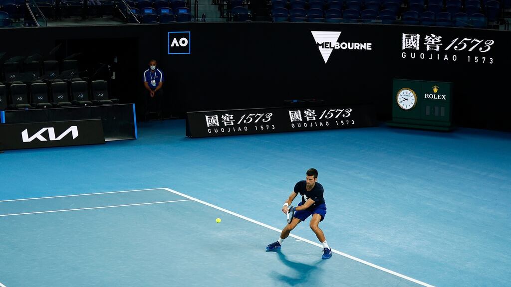 Novak Djokovic is still awaiting a decision over whether or not his Australian visa will be cancelled. Photograph: Daniel Pockett/Getty