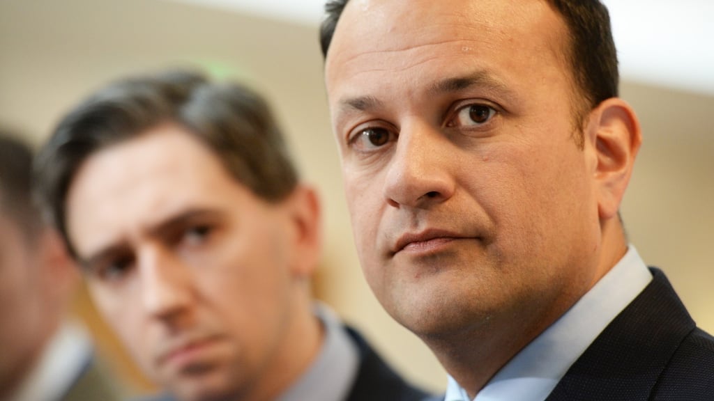 Taoiseach Leo Varadkar and Minister for Health Simon Harris at Our Lady’s Hospice in Harold’s Cross. File photograph: Cyril Byrne/The Irish Times