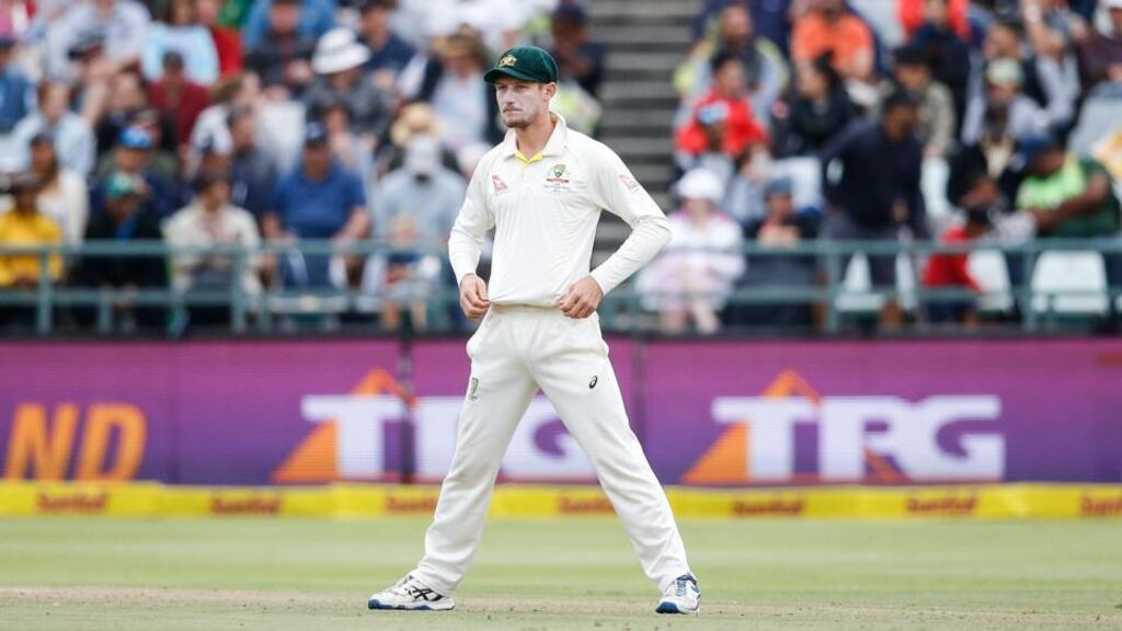 Australia’s Cameron Bancroft has found himself at the centre of ball-tampering controversy against South Africa. Photograph: Gianluigi Guercia/AFP