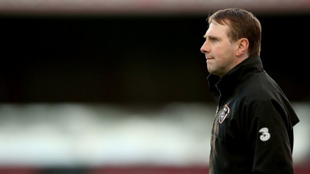 Tom Mohan’s Ireland Under-19 side were well beaten by Sweden in Belgium. Photograph: James Crombie/Inpho