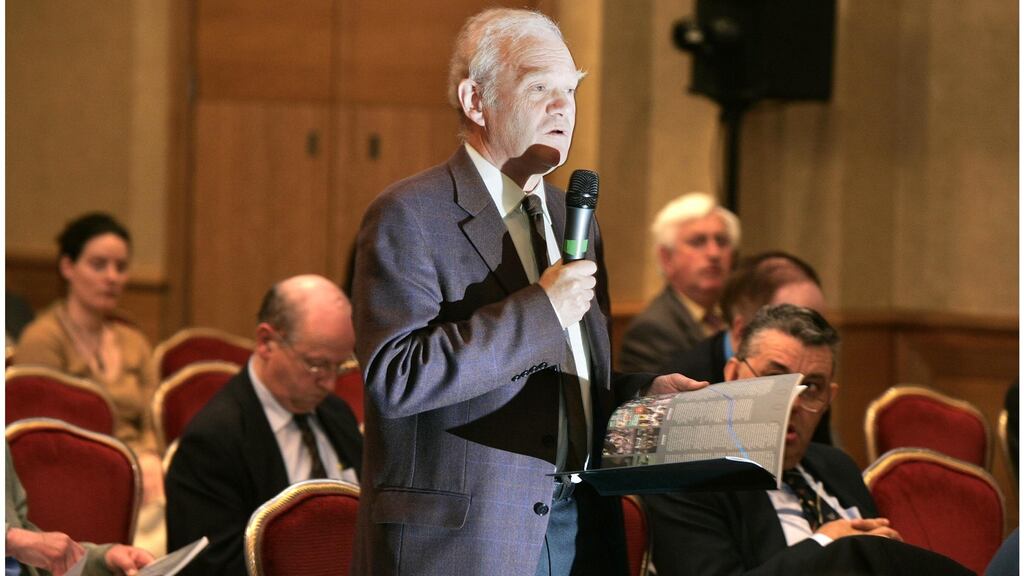 Jeremy Craig, a shareholder, speaking at a Paddy Power AGM in Dublin in 2007. Photograph: Dara Mac Dónaill