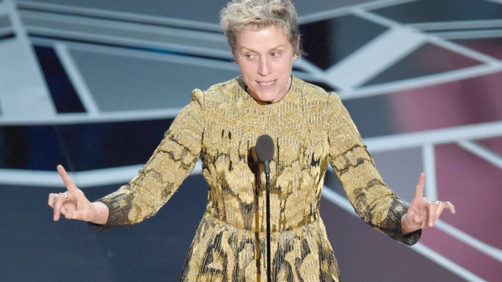 ‘I have two words to leave with you tonight, ladies and gentlemen: inclusion rider,’ Frances McDormand said at the end of a rousing acceptance speech for the Best Actress Oscar.