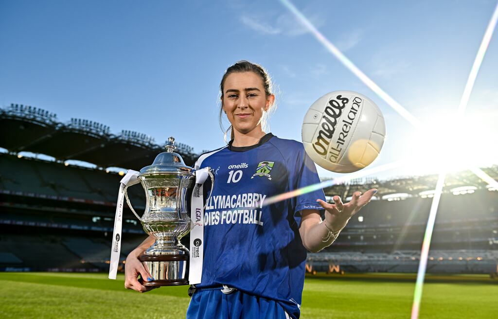 Aileen Wall of Ballymacarbry with the Dolores Tyrrell Memorial Cup. 'It would be the pinnacle of any player’s career to be in Croke Park and win a cup and say you were the best club in Ireland.' Photograph: Sam Barnes/Sportsfile