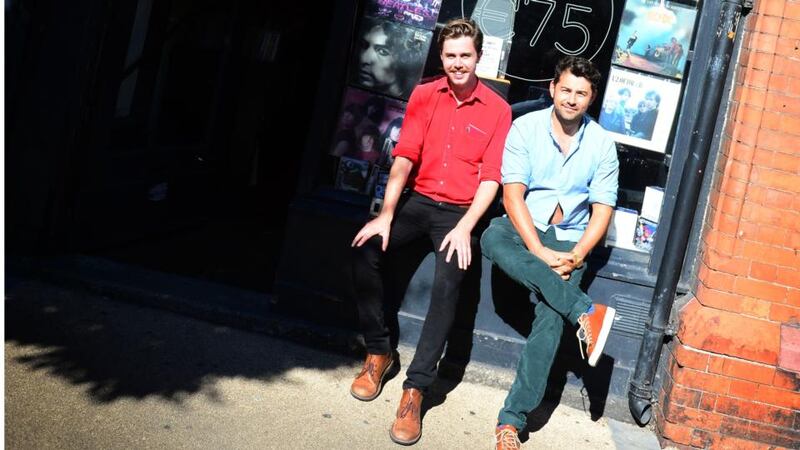 Dave Meaney (left) and Nicholas Di Maio of The Rage, Fade Street Dublin. Photograph: Bryan O’Brien