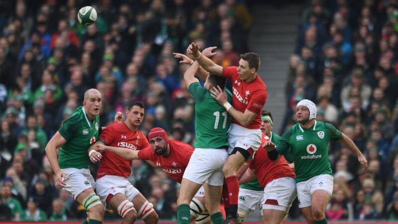 Liam Williams had one of his quieter afternoons as Wales were beaten 37-27 by Ireland. Photograph: Clodagh Kilcoyne/Reuters