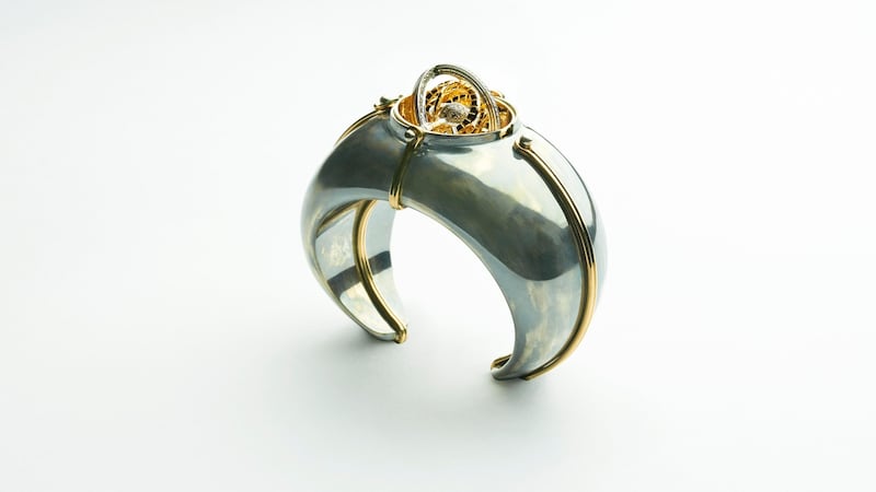 Ring designed by Elie Top which Jasmine Abdellatif, wife of French designer Philippe Starck, was seen wearing at her husband’s perfume launch at Brown Thomas