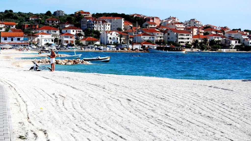 A beach in Okrug Gornji, Trogir, Croatia. File photograph: iStock/Getty Images
