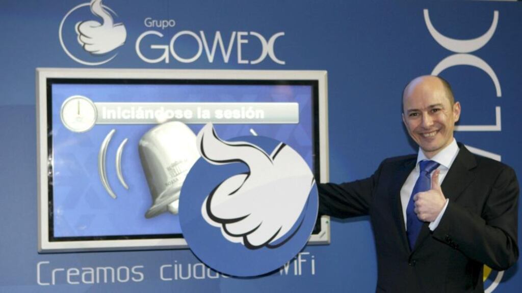 President of Spanish wifi company Gowex, Jenaro Garcia, who announced on Twitter last week that the company’s accounts had been falsified for more than four years. Photograph: Angel Diaz/EPA