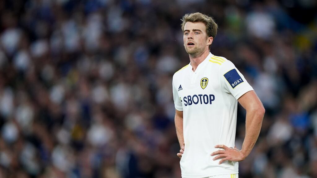 Leeds duo Patrick Bamford and Luke Ayling are expected to be available to face Brentford after lengthy injury absences. Photograph: Mike Egerton/PA Wire