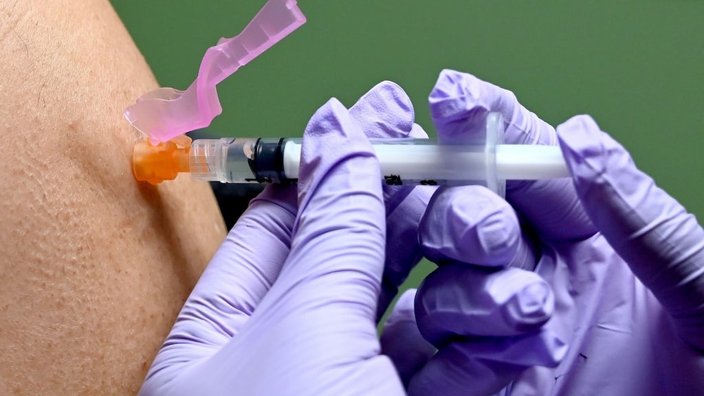 HSE chief executive Paul Reid said the service was ‘anxious’ to significantly increase the number of healthcare workers taking up the vaccine. File photograph:  Eva Hambach/AFP via Getty Images