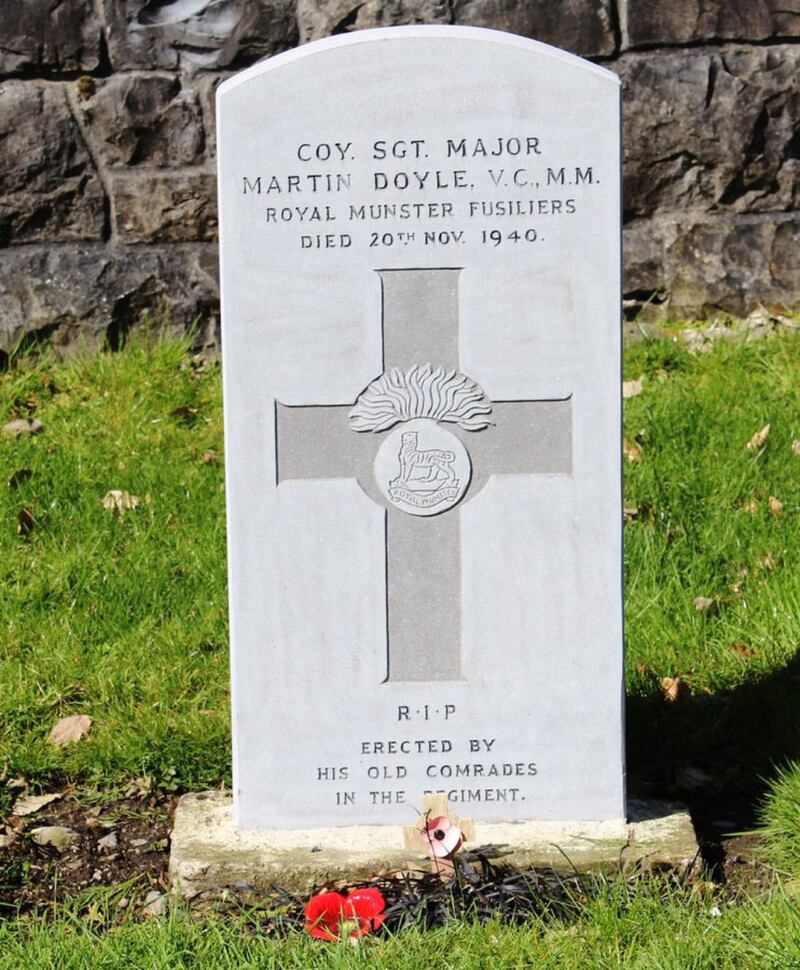 Martin Doyle’s grave in Grangegorman Military Cemetery in Dublin. Photograph: Ronan McGreevy/The Irish Times