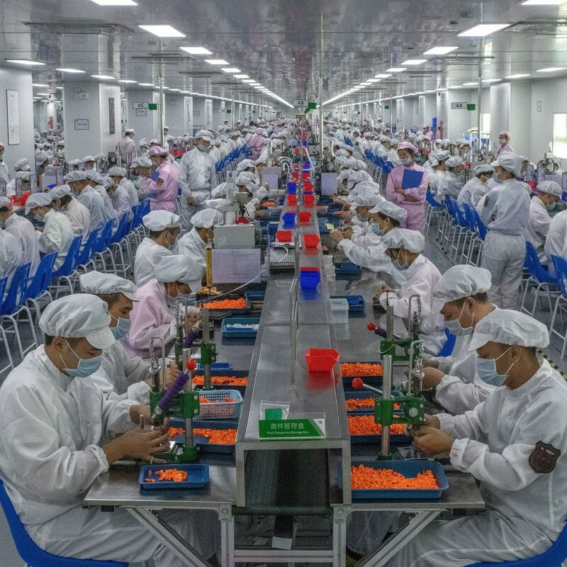 Big business: an e-cigarette production line in China. Photograph: Gilles Sabrie/New York Times