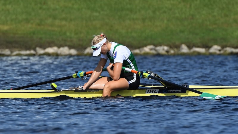 Sanita Puspure blown off course in final