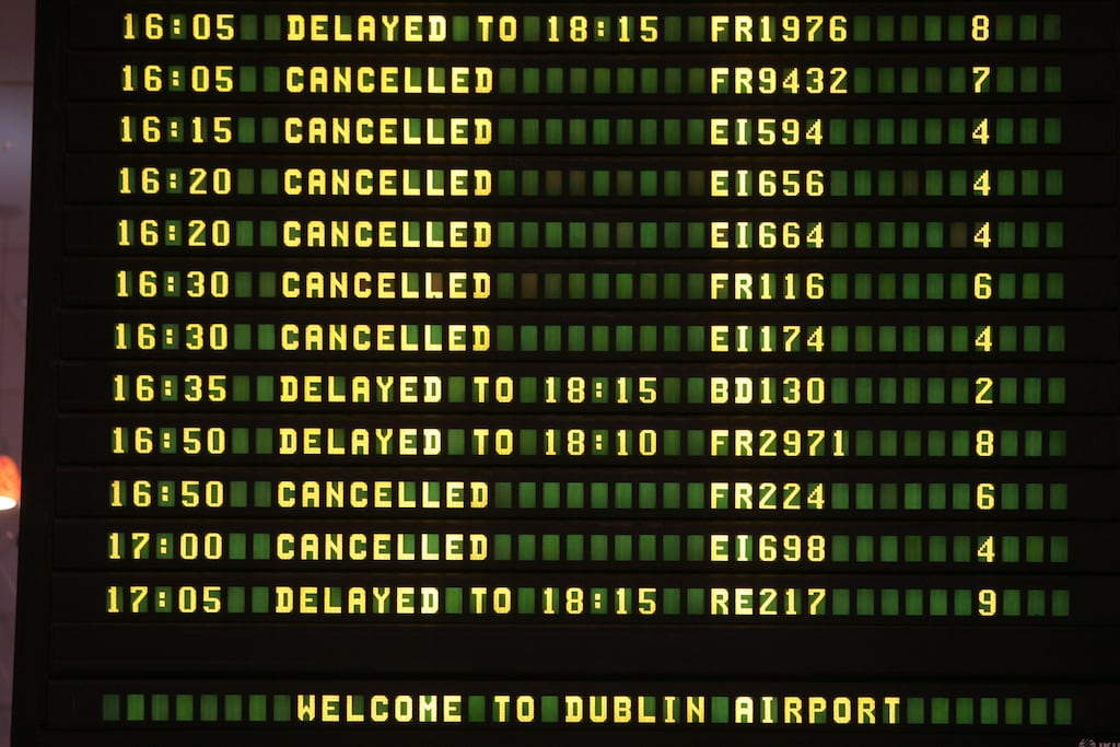Up to 44 flights will be cancelled each day from next Wednesday, June 26th. Photograph: Alan Betson