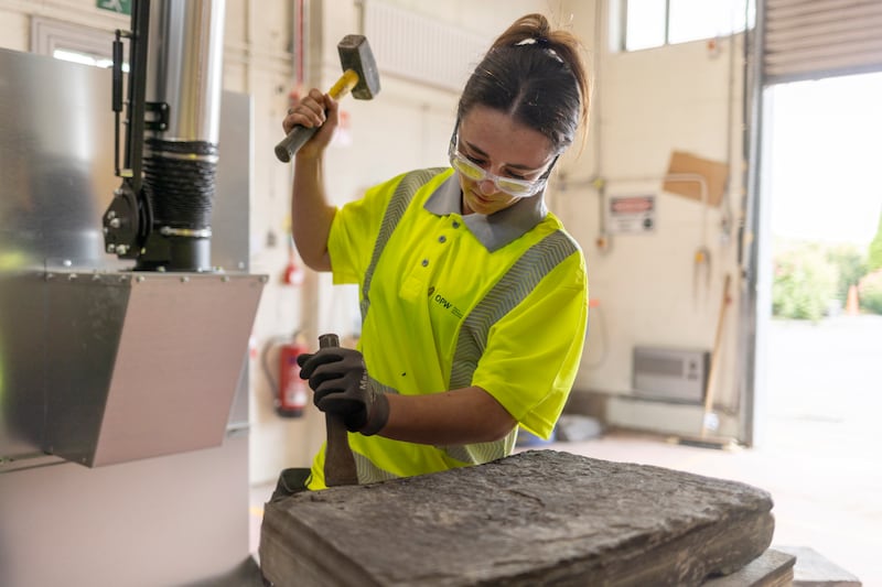 In pictures: A stonemasonry apprentice day at Kells Round Tower