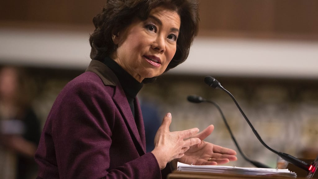 Incoming head of the US department of transportation Elaine Chao declined to take a position on Norwegian Air International’s entry into the country. Photograph: Chris Kleponis/AFP/Getty Images