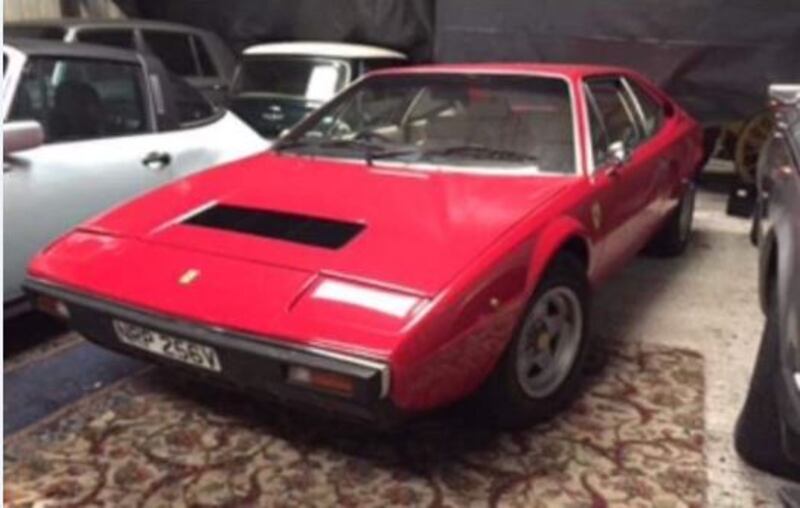 The 1979 red Ferrari 308 GT4 being auctioned in Co Cavan with a guide price of €30,000-€60,000